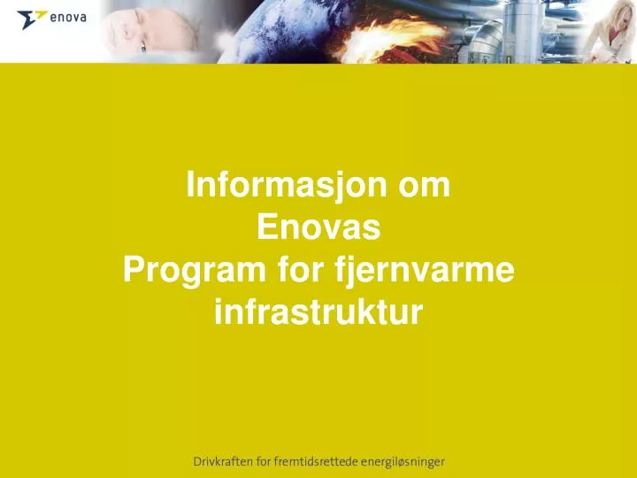 informasjon om enovas program for fjernvarme infrastruktur