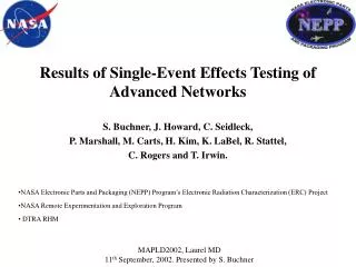 Results of Single-Event Effects Testing of Advanced Networks