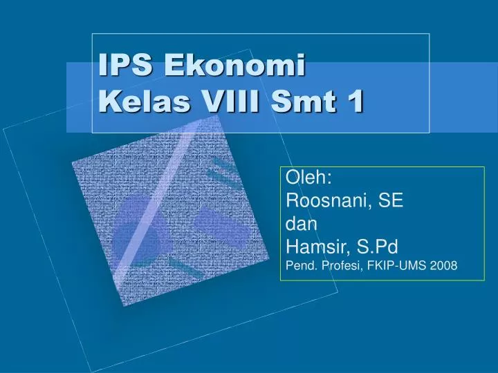 ips ekonomi kelas viii smt 1