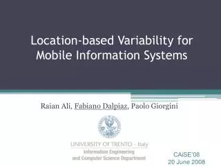 Location-based Variability for Mobile Information Systems