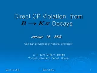 Direct CP Violation from Decays