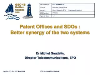 patent offices and sdos better synergy of the two systems