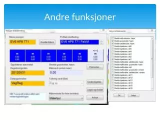 andre funksjoner