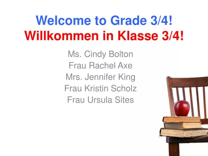 welcome to g rade 3 4 willkommen in klasse 3 4