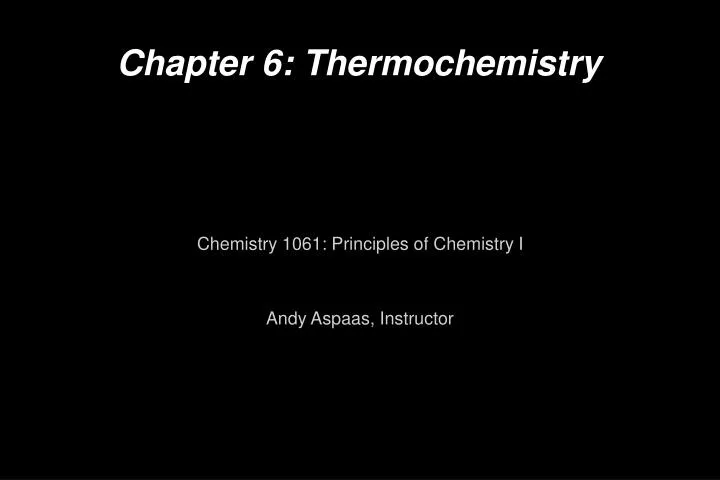 chapter 6 thermochemistry