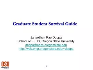 Graduate Student Survival Guide