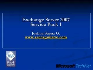 exchange server 2007 service pack 1 joshua s enz g www saenzguijarro com