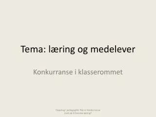 tema l ring og medelever