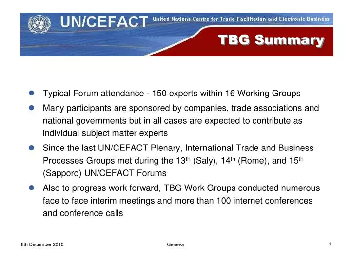 tbg summary