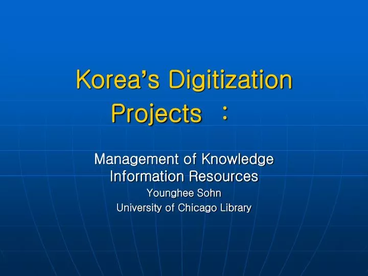korea s digitization projects