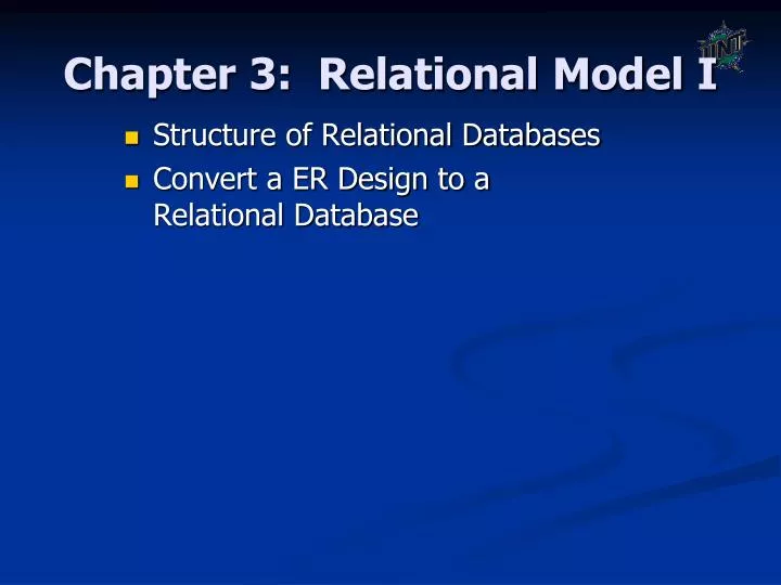 chapter 3 relational model i