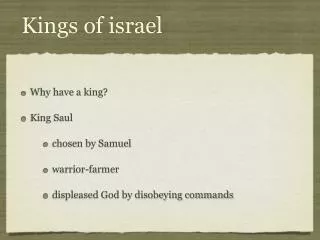 Kings of israel