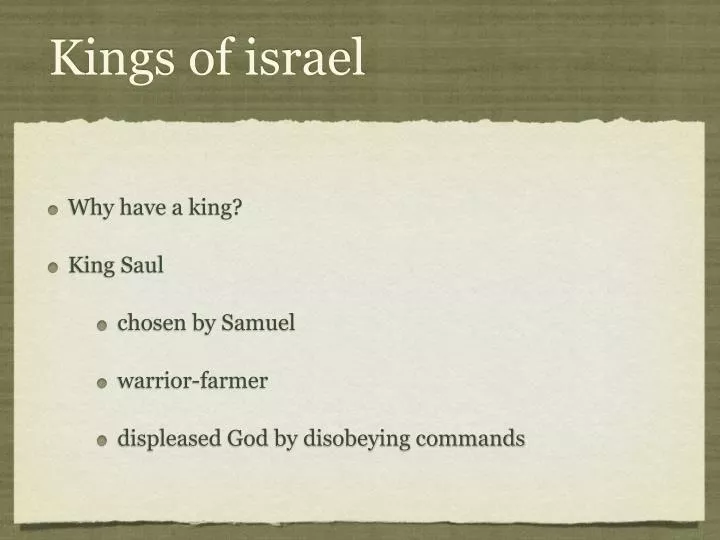 kings of israel