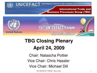 International Trade and Business Processes Group (TBG )