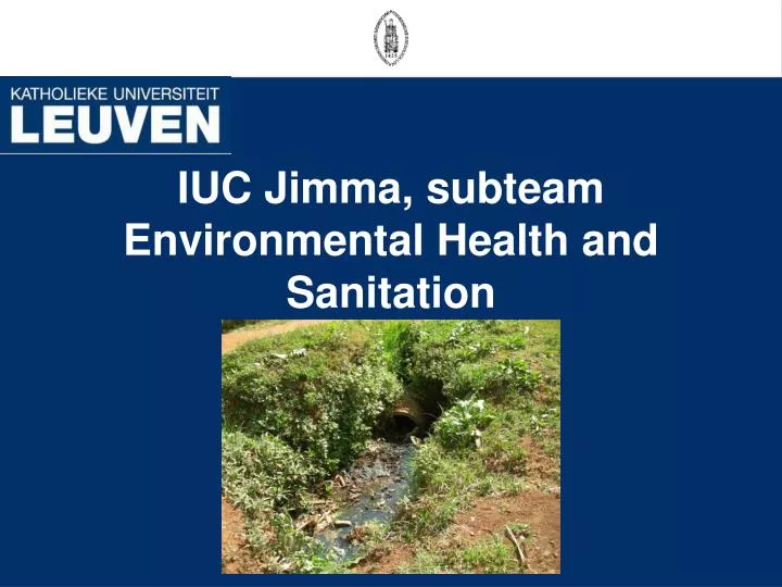 iuc jimma subteam environmental health and sanitation