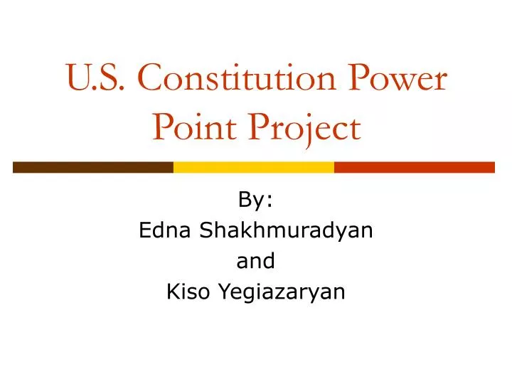 u s constitution power point project
