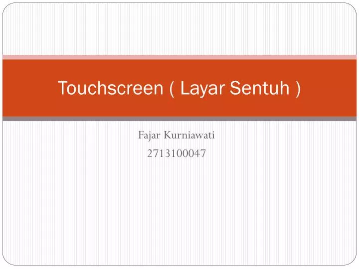touchscreen layar sentuh