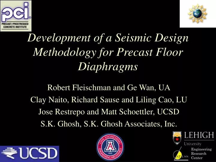 development of a seismic design methodology for precast floor diaphragms