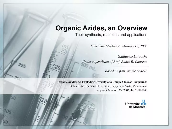 organic azides an overview their synthesis reactions and applications