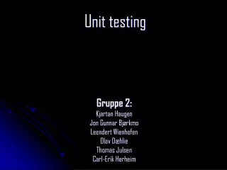 unit testing