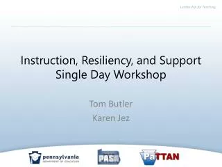 Instruction, Resiliency, and Support Single Day Workshop
