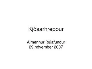 kj sarhreppur