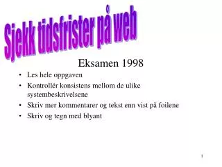 eksamen 1998