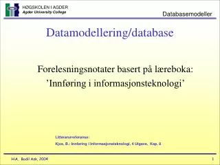 datamodellering database