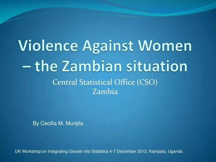 violence against women the zambian situation