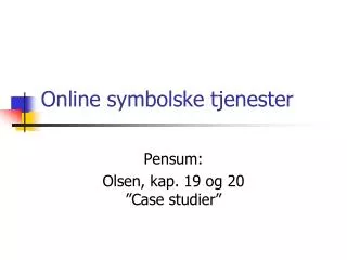 online symbolske tjenester