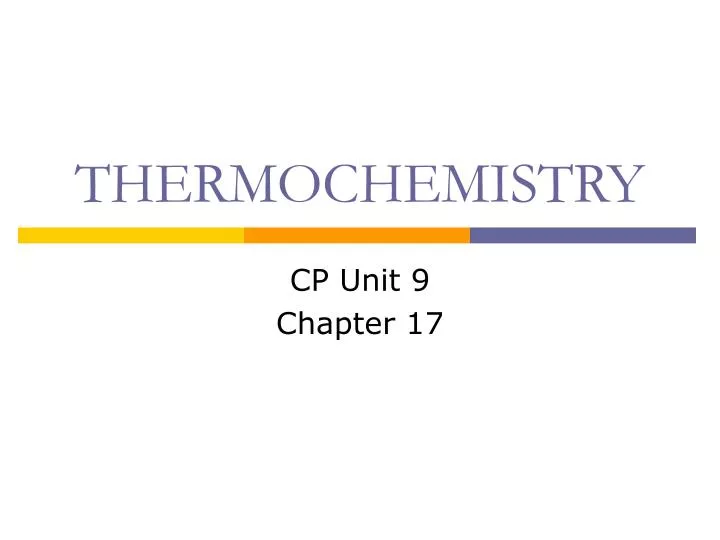 thermochemistry