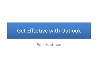Get Effective with Outlook