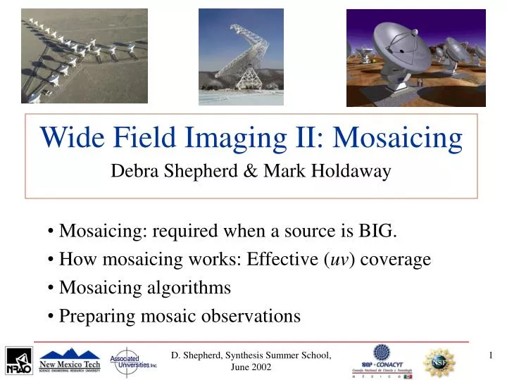wide field imaging ii mosaicing debra shepherd mark holdaway