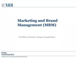 marketing and brand management mbm