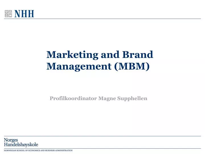 marketing and brand management mbm