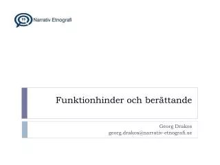 funktionhinder och ber ttande