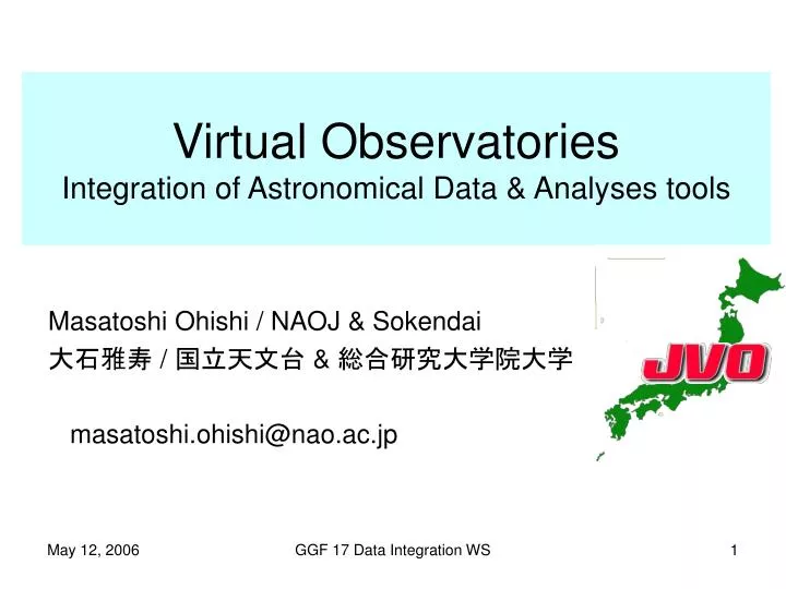 virtual observatories integration of astronomical data analyses tools