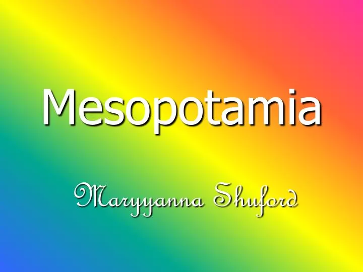 mesopotamia