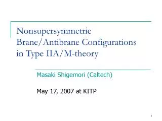 Nonsupersymmetric Brane/Antibrane Configurations in Type IIA/M-theory