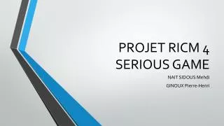 projet ricm 4 serious game