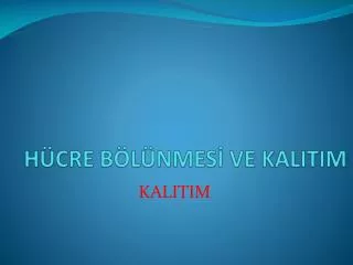 h cre b l nmes ve kalitim