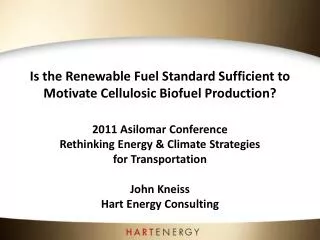 Is the Renewable Fuel Standard Sufficient to Motivate Cellulosic Biofuel Production?