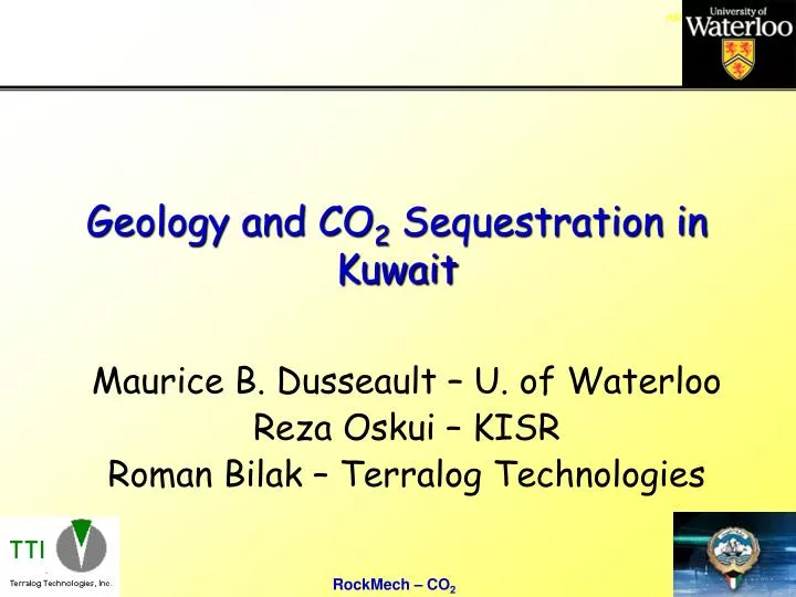geology and co 2 sequestration in kuwait