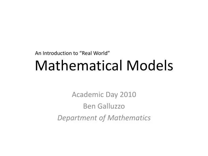 mathematical models