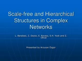 scale free and hierarchical structures in complex networks