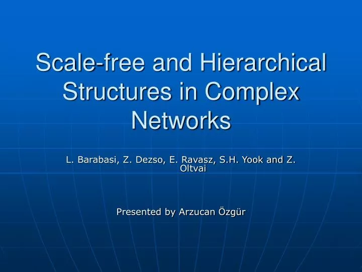 scale free and hierarchical structures in complex networks