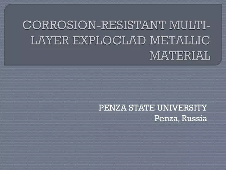 corrosion resistant multi layer exploclad metallic material