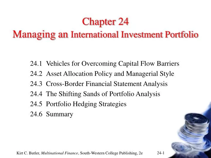 chapter 24 managing an international investment portfolio