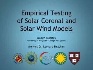 Empirical Testing of Solar Coronal and Solar Wind Models