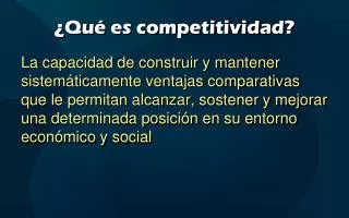 qu es competitividad